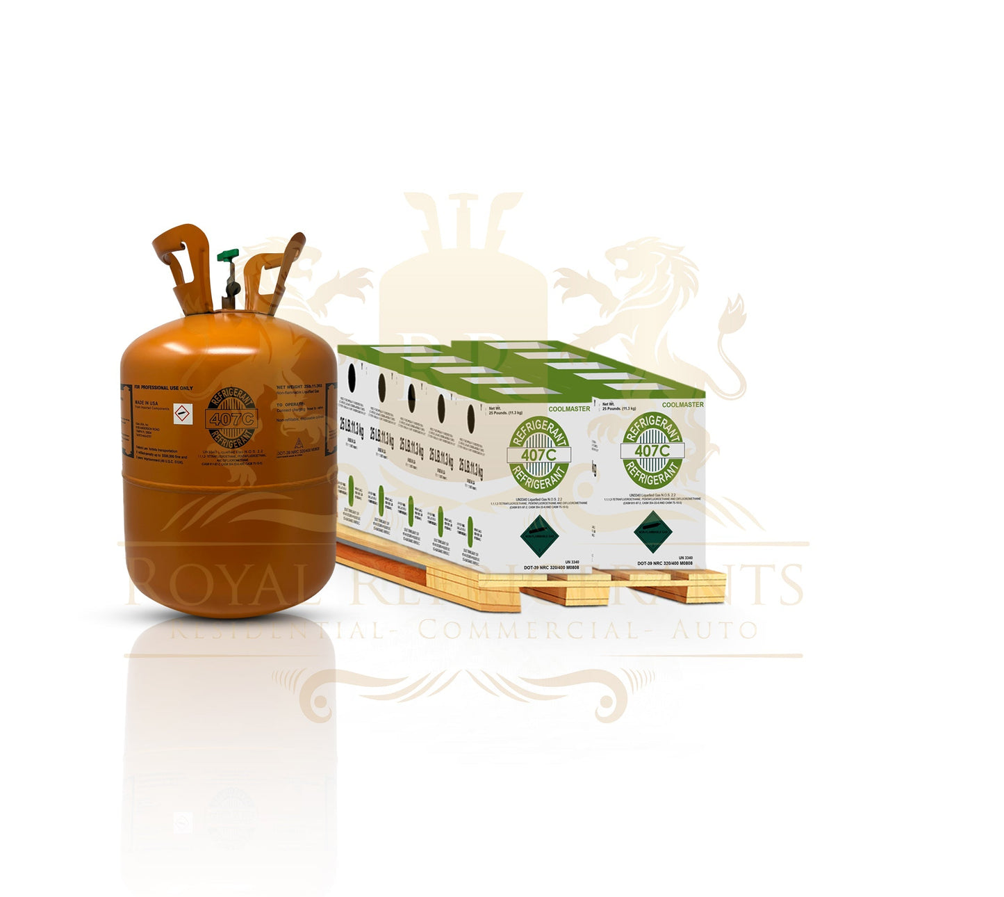 Gas Refrigerante R-407C – 11,3 kg (25 lb) – Nuevo y Sellado