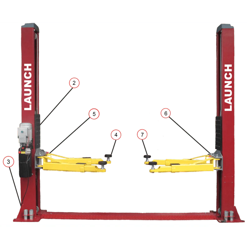 Launch Tech USA TLT240SB 9,000 lb Two Post Floor Plate - Symmetric